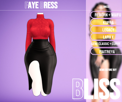 Second Life Marketplace - Bliss. Faye . Red . Dress